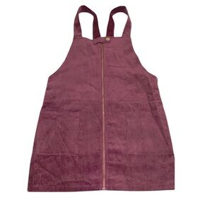 Forever 21 Corduroy Overall Zip-Up  Mini Dress in Merlot